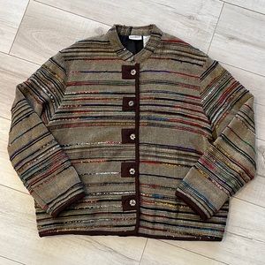 Vintage white stag jacket size Large